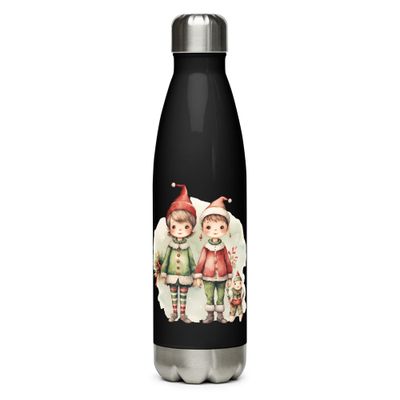 Christmas Elves 3 Stainless Steel Water Bottle