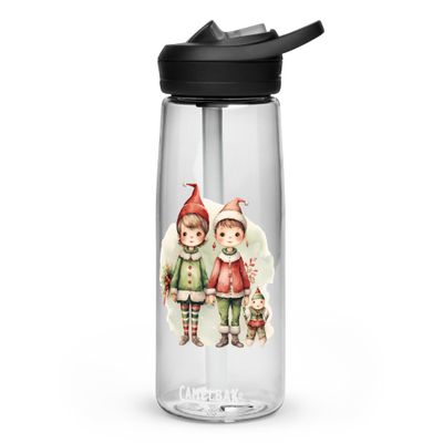 Christmas Elves 3 Sports Water Bottle