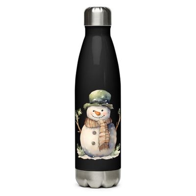 Christmas Snowman 3 Stainless Steel Water Bottle