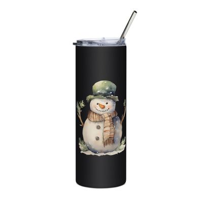 Christmas Snowman 3 Stainless Steel Tumbler