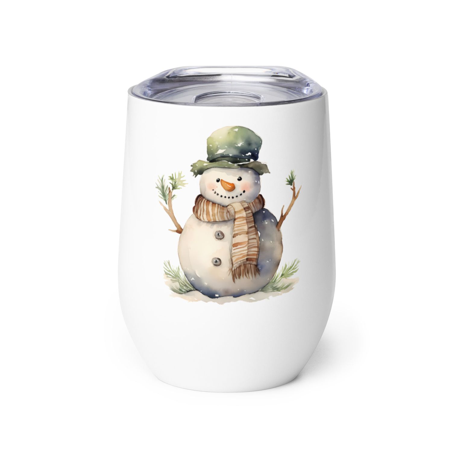 Christmas Snowman 3 Wine Tumbler