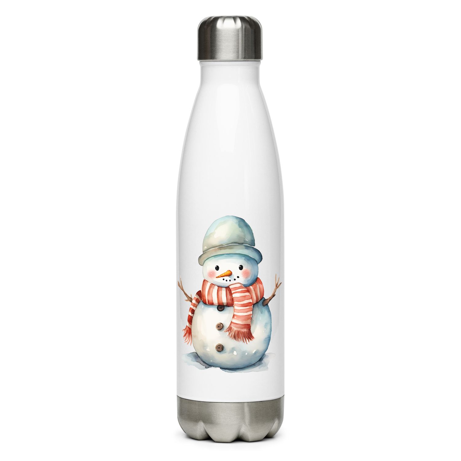 Christmas Snowman 4 Stainless Steel Water Bottle