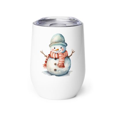 Christmas Snowman 4 Wine Tumbler