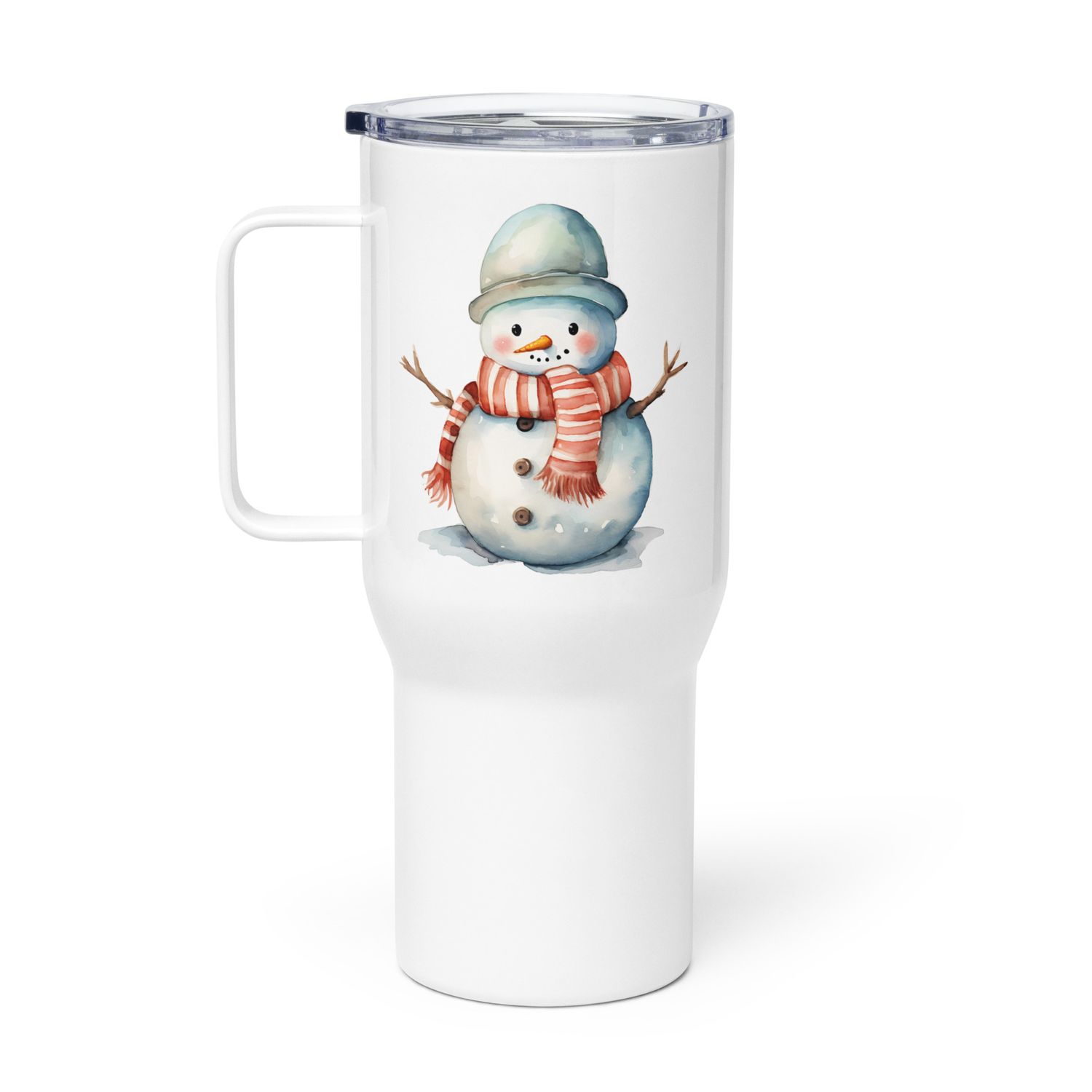 Christmas Snowman 4 Travel Mug with a Handle