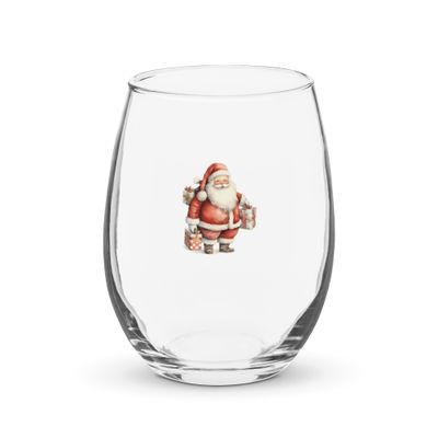 Santa Claus 8 Stemless Wine Glass