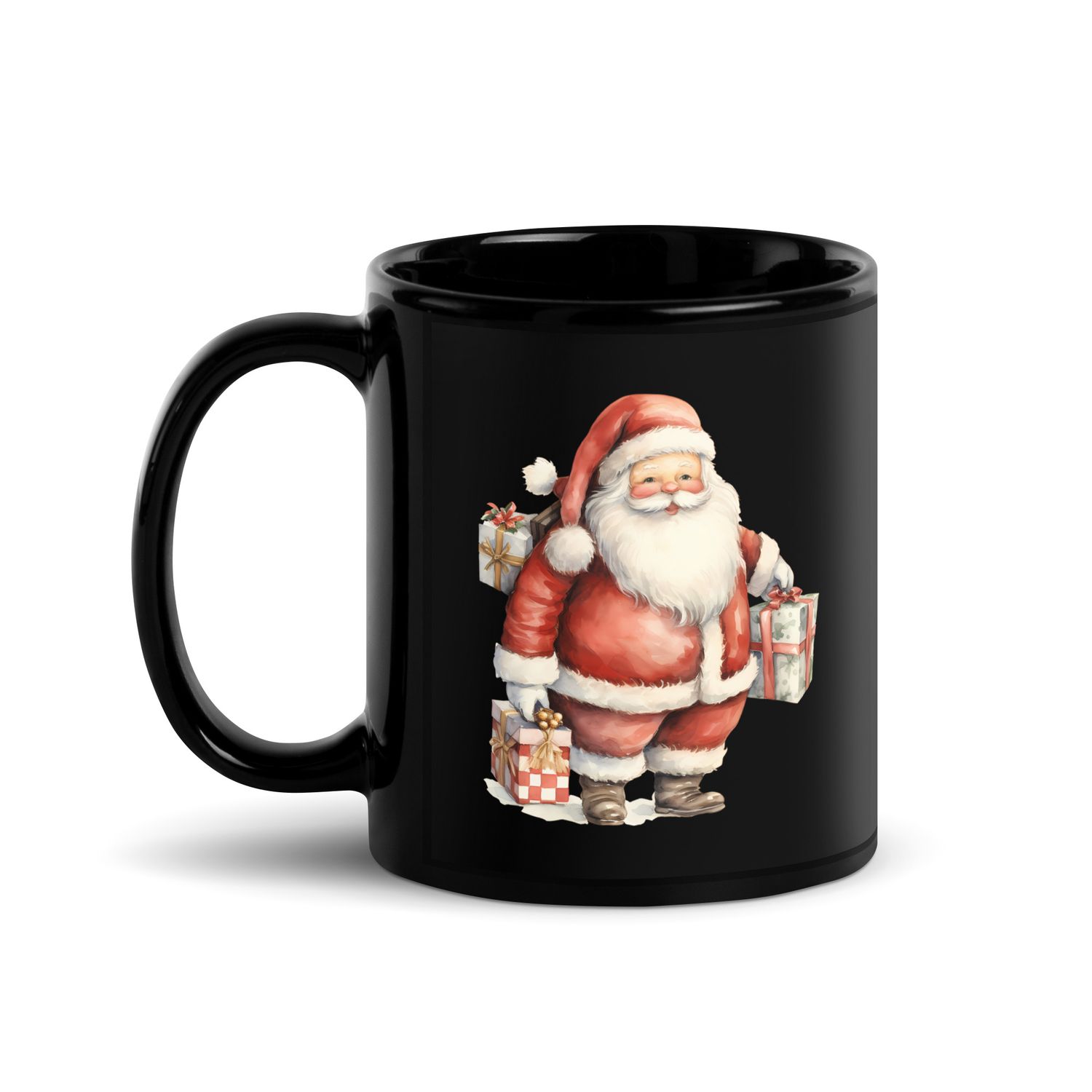 Santa Claus 8 Black Coffee Mug