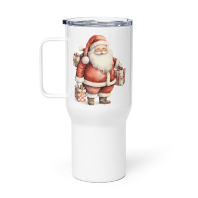 Santa Claus 8 Travel Mug with a Handle