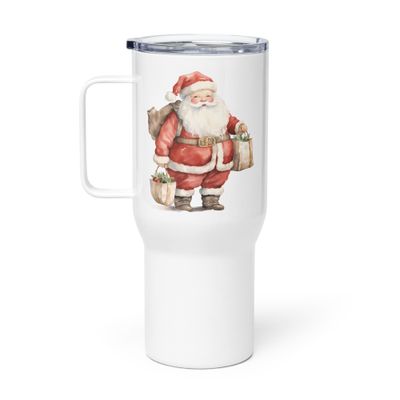 Santa Claus 10 Travel Mug with a Handle