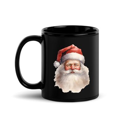 Santa Claus 11 Black Coffee Mug