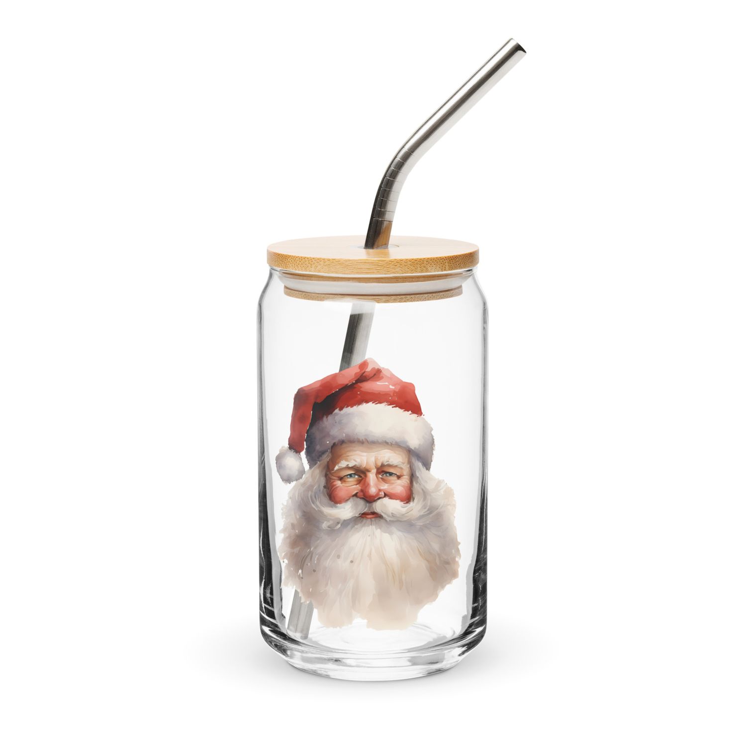 Santa Claus 11 Can-Shaped Glass