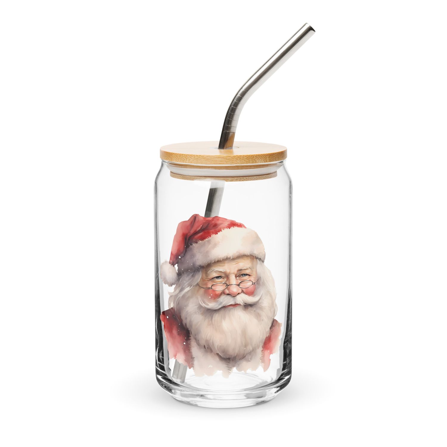 Santa Claus 12 Can-Shaped Glass