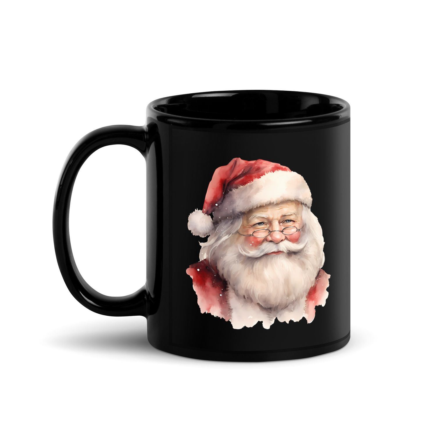 Santa Claus 12 Black Coffee Mug