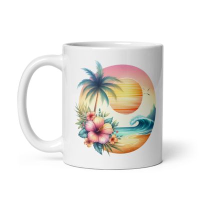 Summer Vacation Vibes (1) White Coffee Mug
