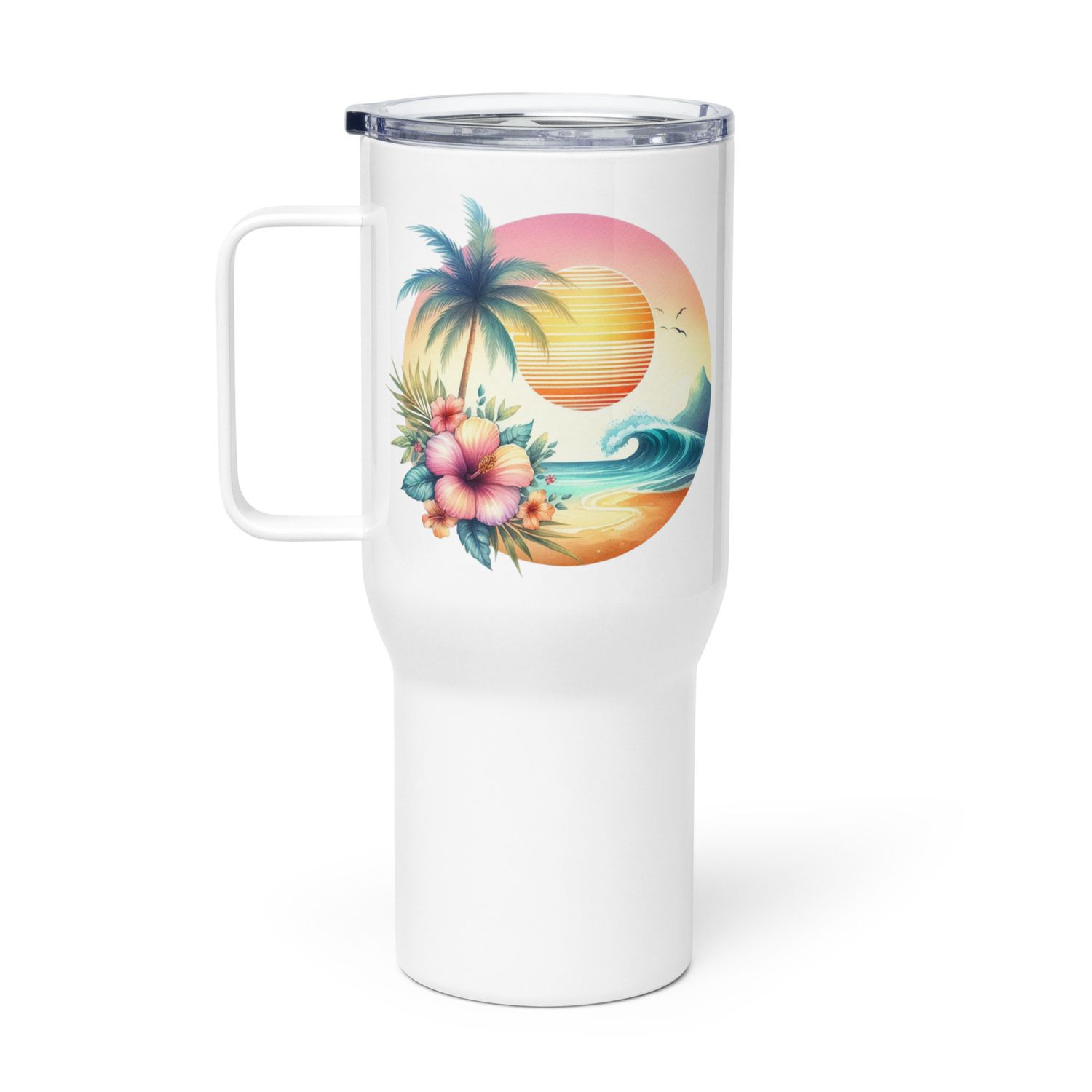 Summer Vacation Vibes (1) Travel Mug with a Handle