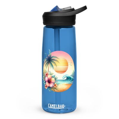 Summer Vacation Vibes (1) Sports Water Bottle
