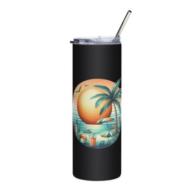 Summer Vacation Vibes (2) Stainless Steel Tumbler