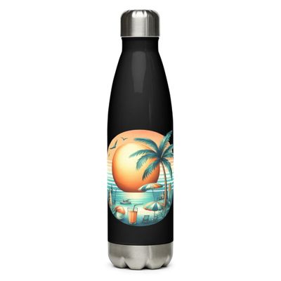 Summer Vacation Vibes (2) Stainless Steel Water Bottle