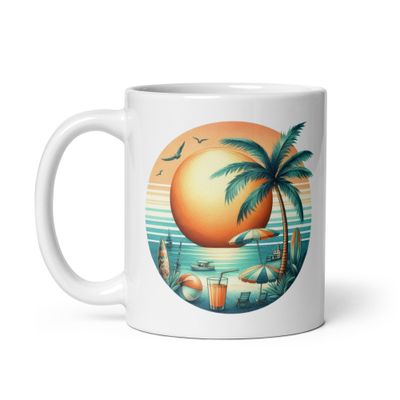 Summer Vacation Vibes (2) White Coffee Mug