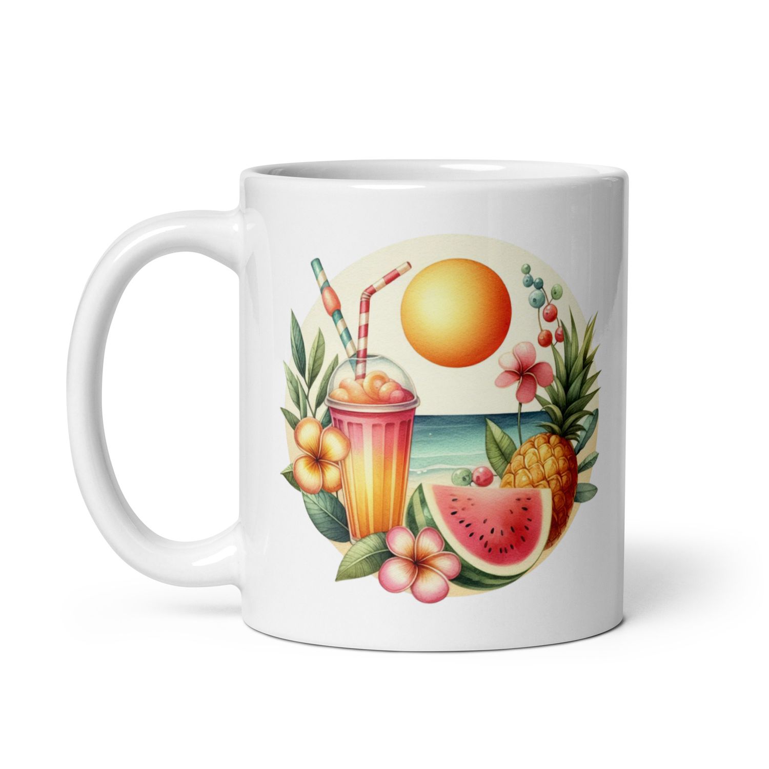 Summer Vacation Vibes (3) White Coffee Mug