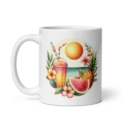 Summer Vacation Vibes (3) White Coffee Mug