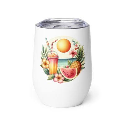 Summer Vacation Vibes (3) Wine Tumbler