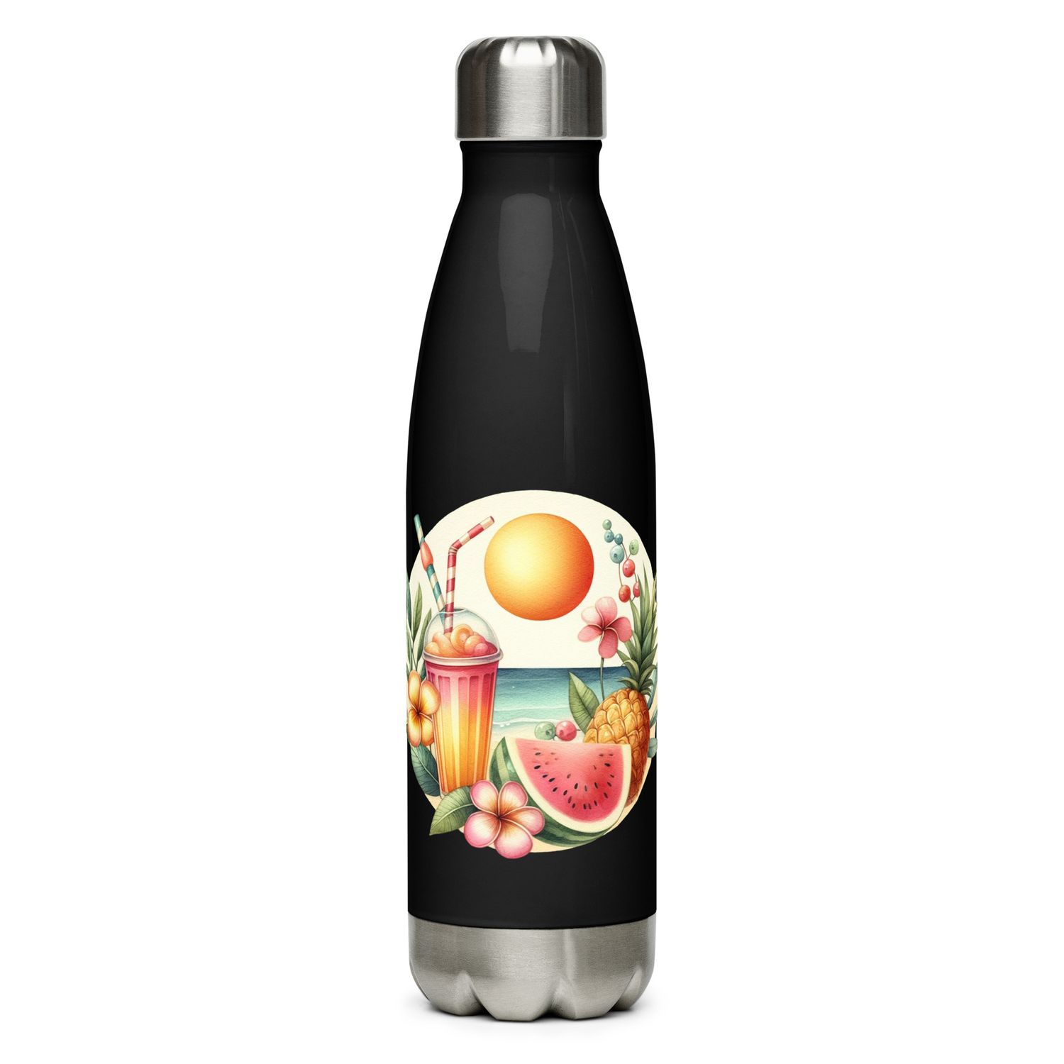 Summer Vacation Vibes (3) Stainless Steel Water Bottle