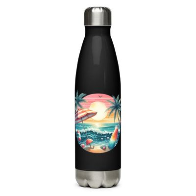Summer Vacation Vibes (4) Stainless Steel Water Bottle