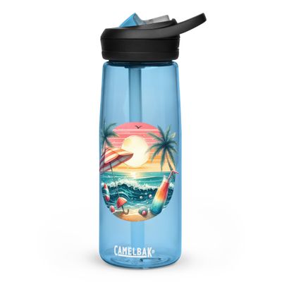 Summer Vacation Vibes (4) Sports Water Bottle