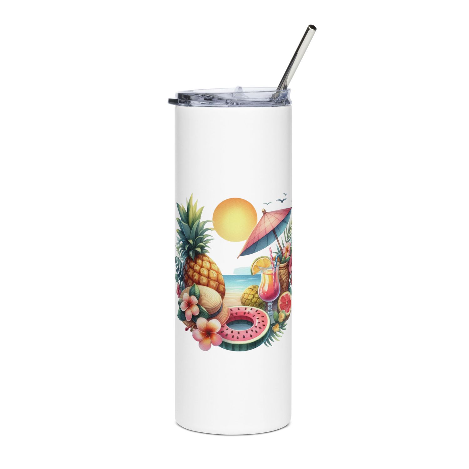 Summer Vacation Vibes (5) Stainless Steel Tumbler