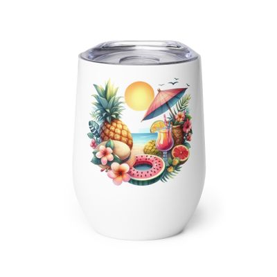 Summer Vacation Vibes (5) Wine Tumbler