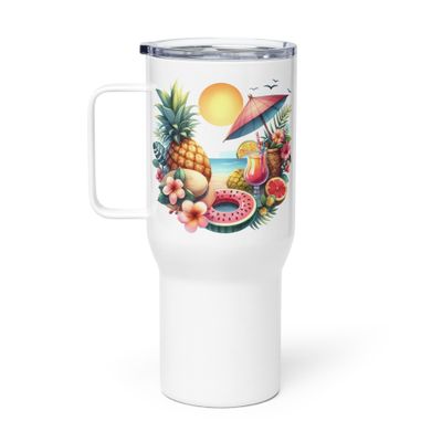 Summer Vacation Vibes (5) Travel Mug with a Handle