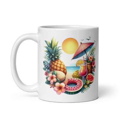 Summer Vacation Vibes (5) White Coffee Mug