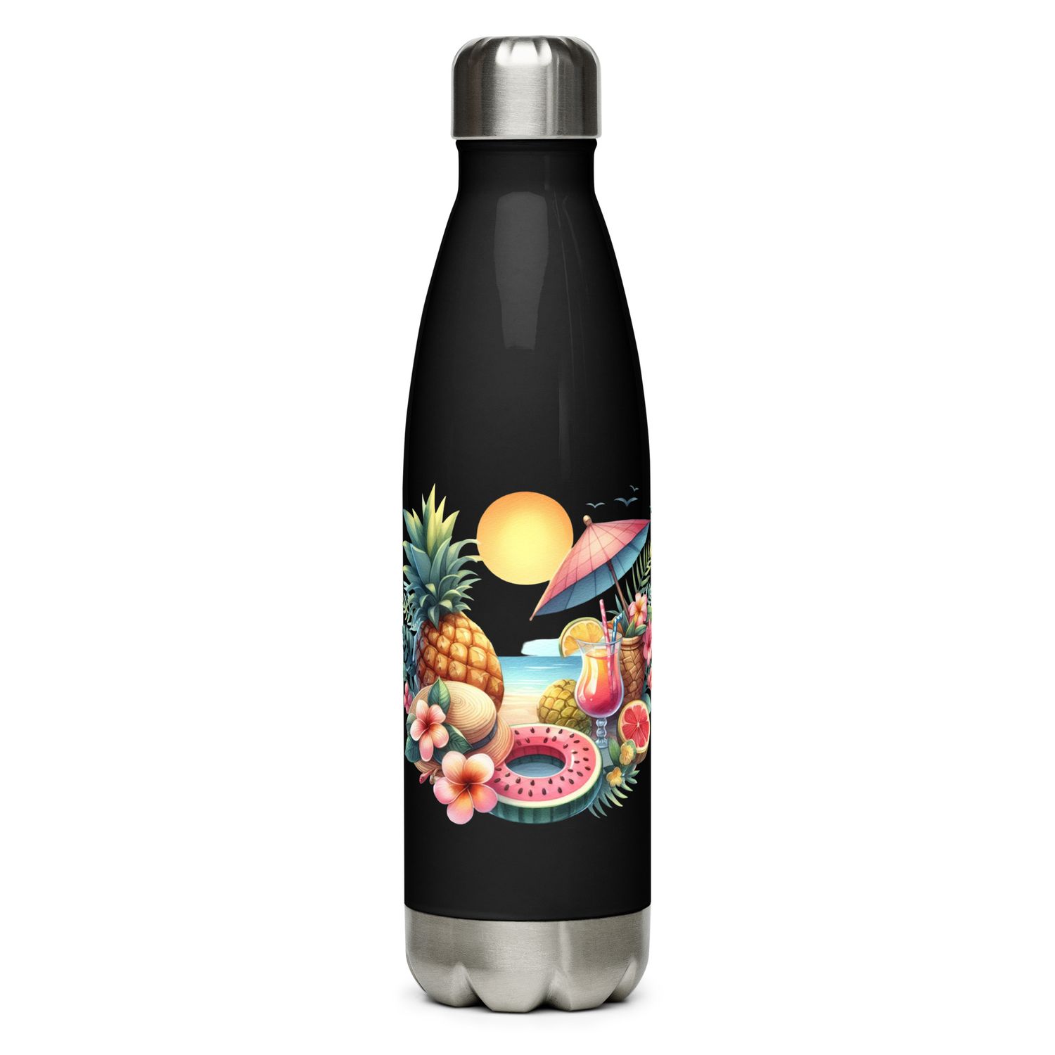Summer Vacation Vibes (5) Stainless Steel Water Bottle