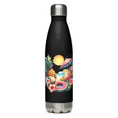 Summer Vacation Vibes (5) Stainless Steel Water Bottle
