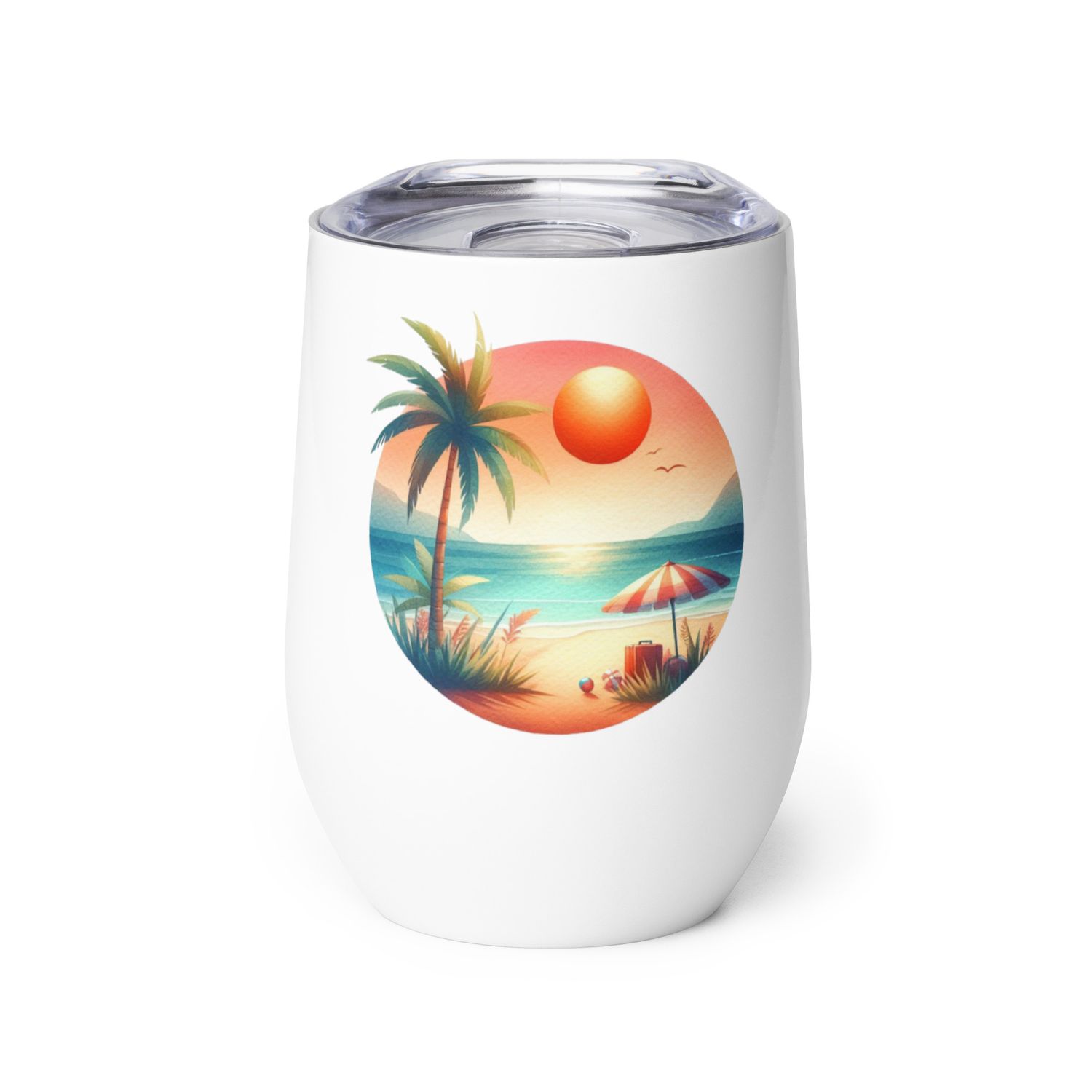 Summer Vacation Vibes (6) Wine Tumbler