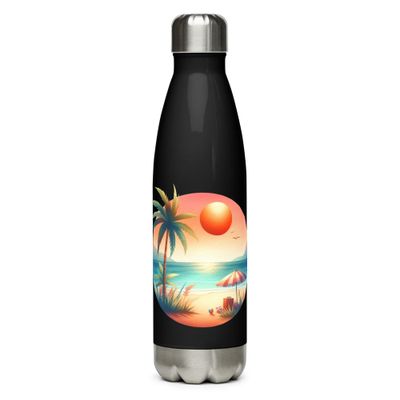 Summer Vacation Vibes (6) Stainless Steel Water Bottle
