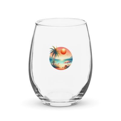 Summer Vacation Vibes (6) Stemless Wine Glass