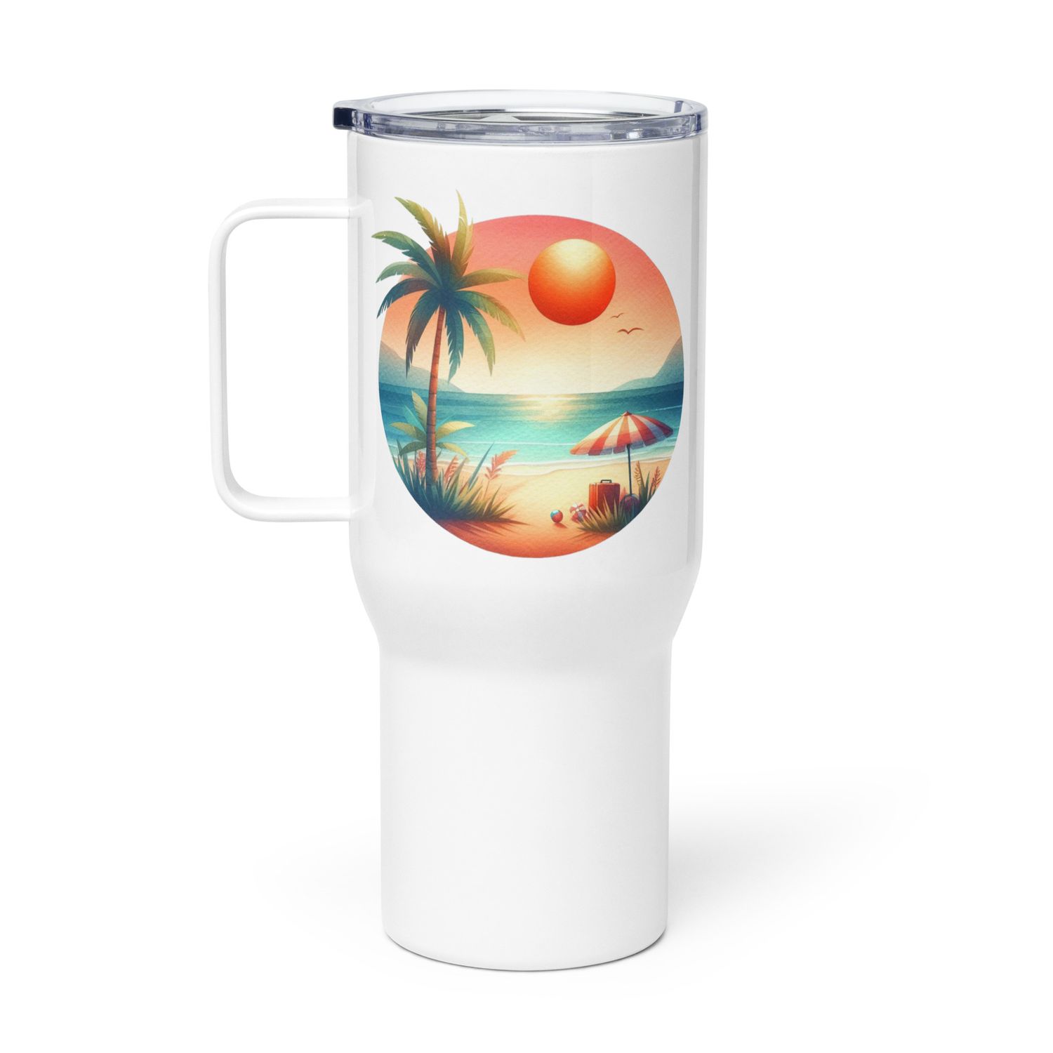 Summer Vacation Vibes (6) Travel Mug with a Handle