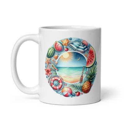 Summer Vacation Vibes (7) White Coffee Mug