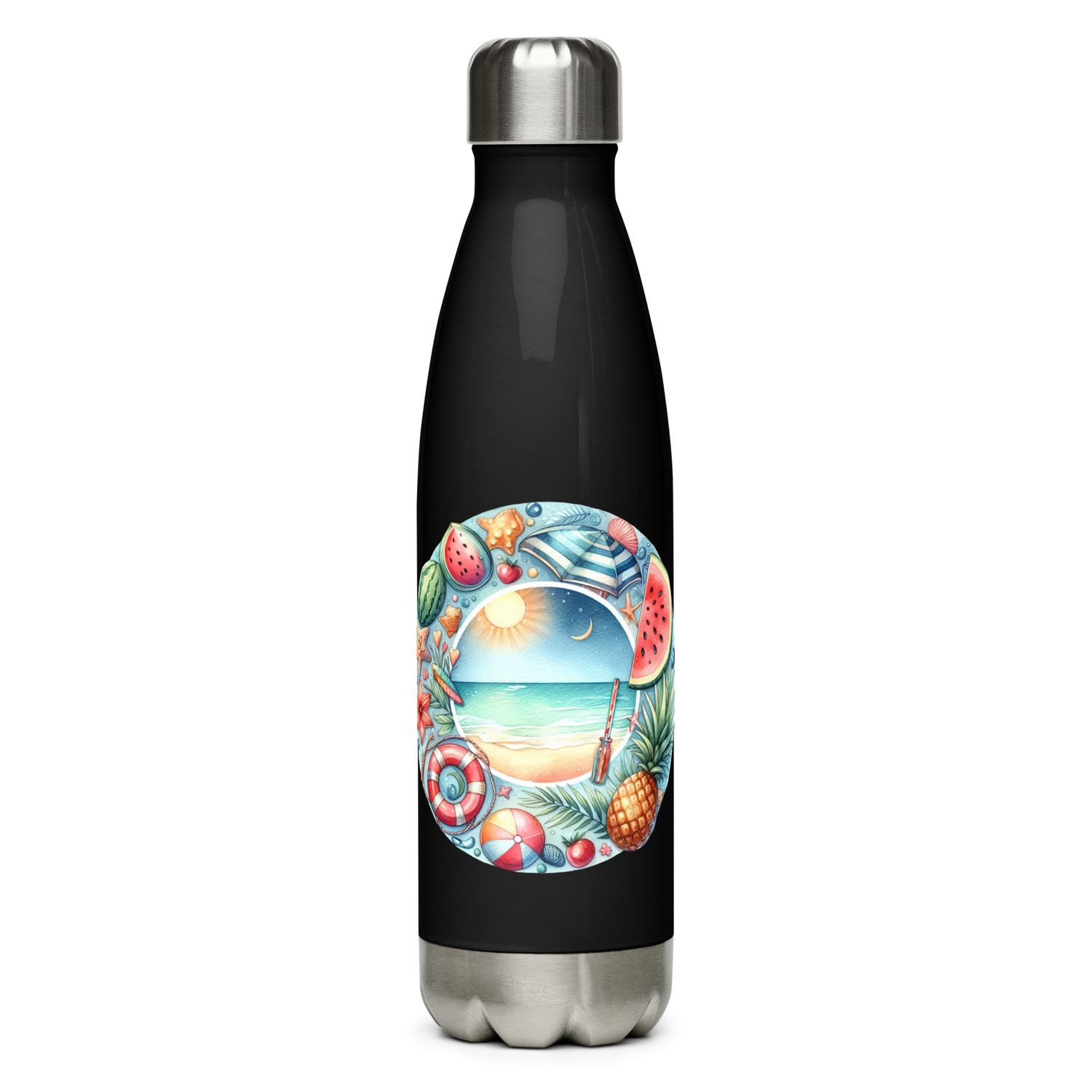 Summer Vacation Vibes (7) Stainless Steel Water Bottle