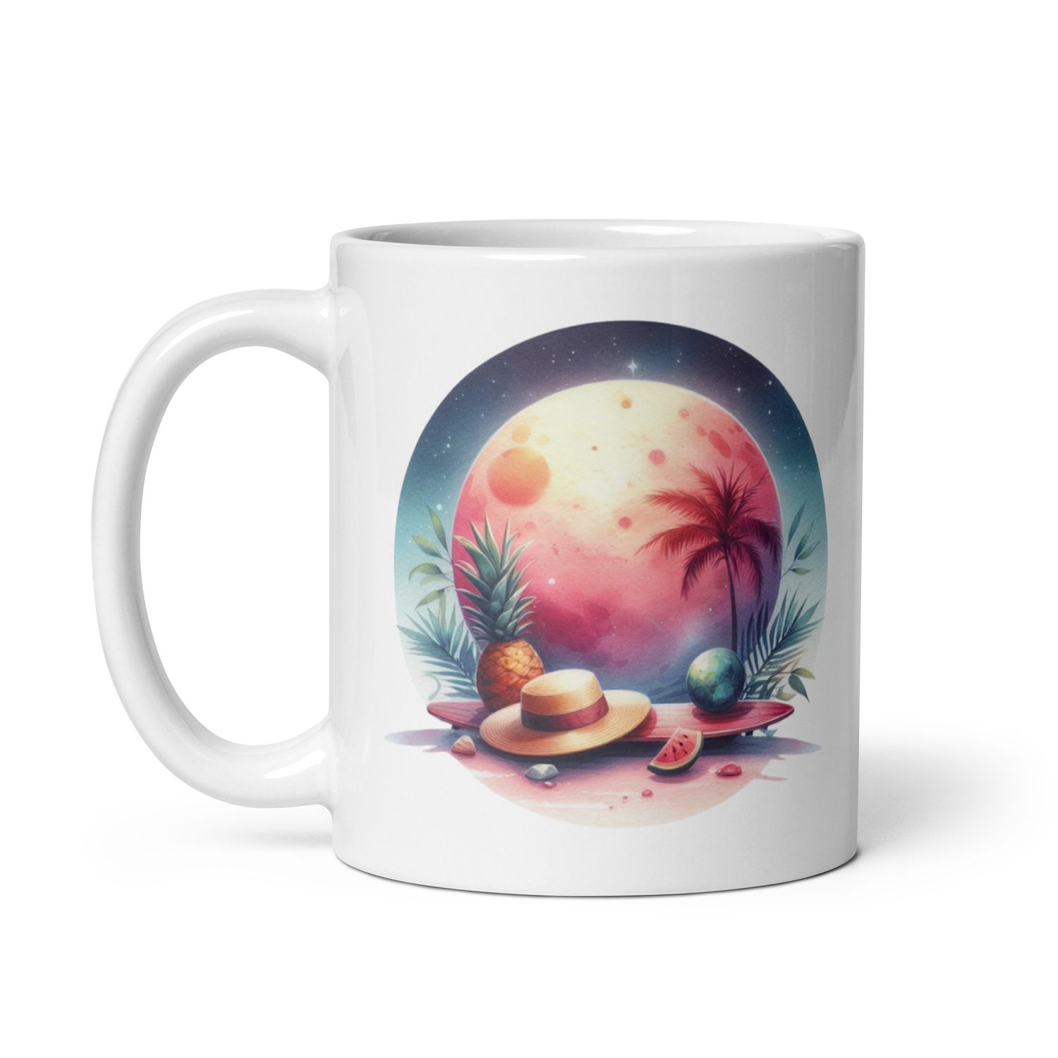 Summer Vacation Vibes (8) White Coffee Mug