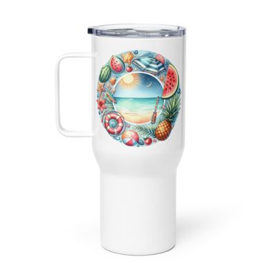 Summer Vacation Vibes (7) Travel Mug with a Handle