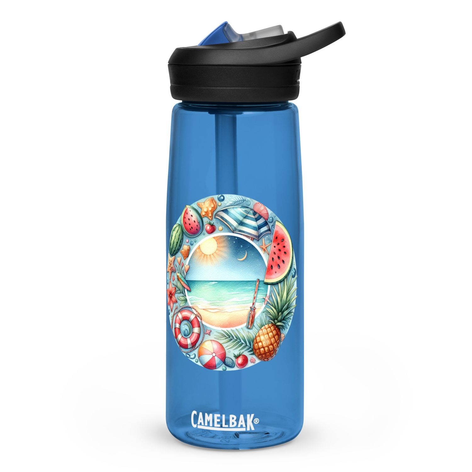 Summer Vacation Vibes (7) Sports Water Bottle
