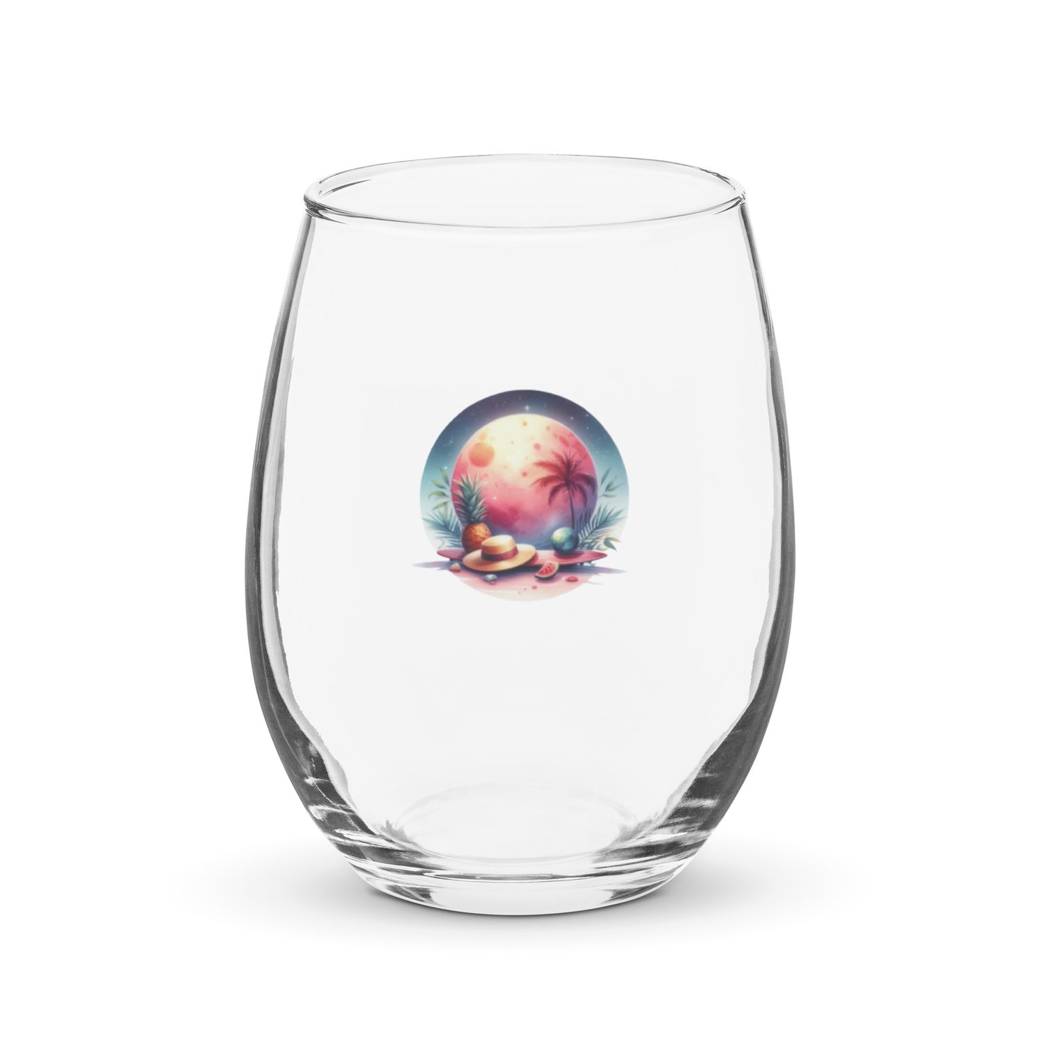 Summer Vacation Vibes (8) Stemless Wine Glass