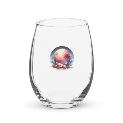 Summer Vacation Vibes (8) Stemless Wine Glass
