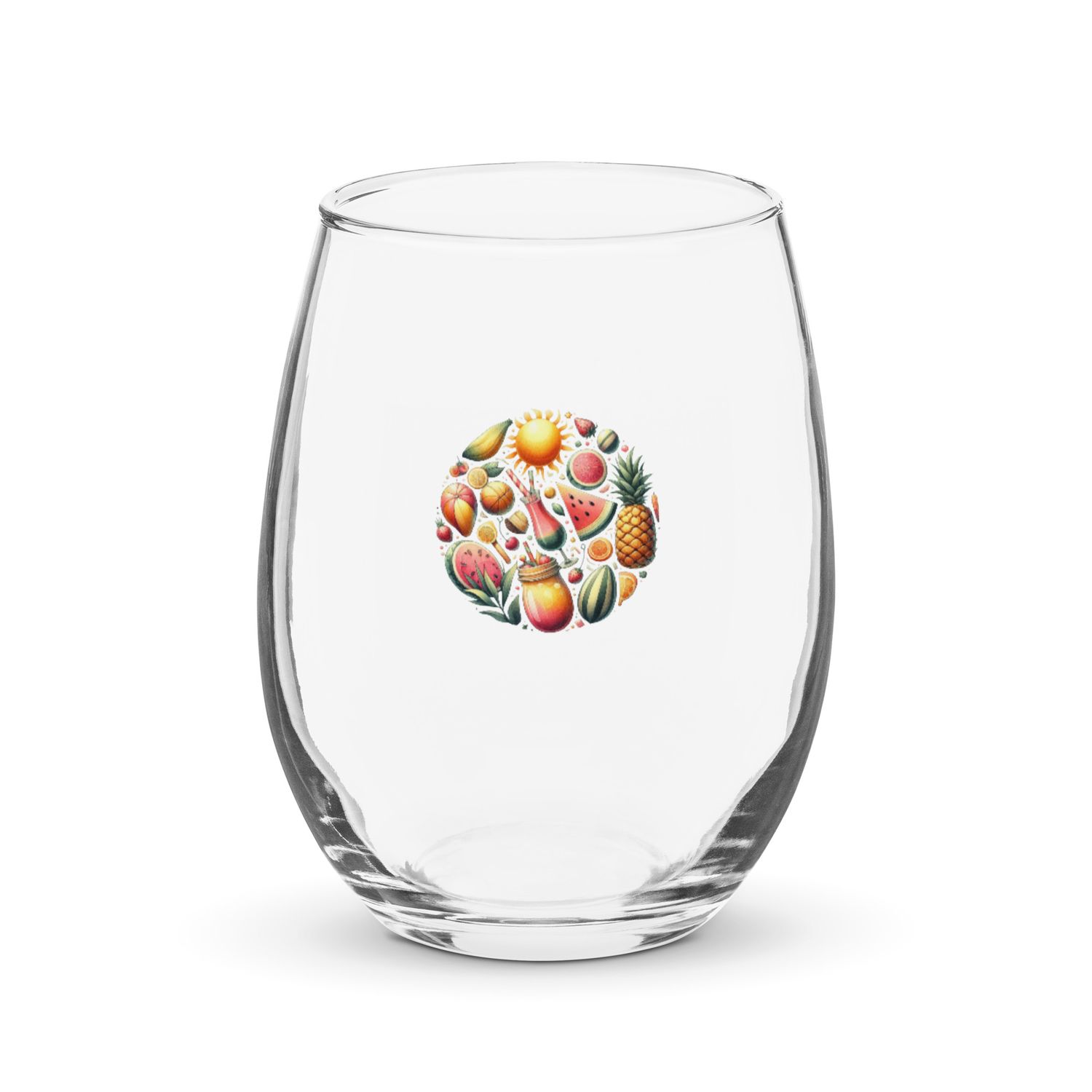 Summer Vacation Vibes (9) Stemless Wine Glass