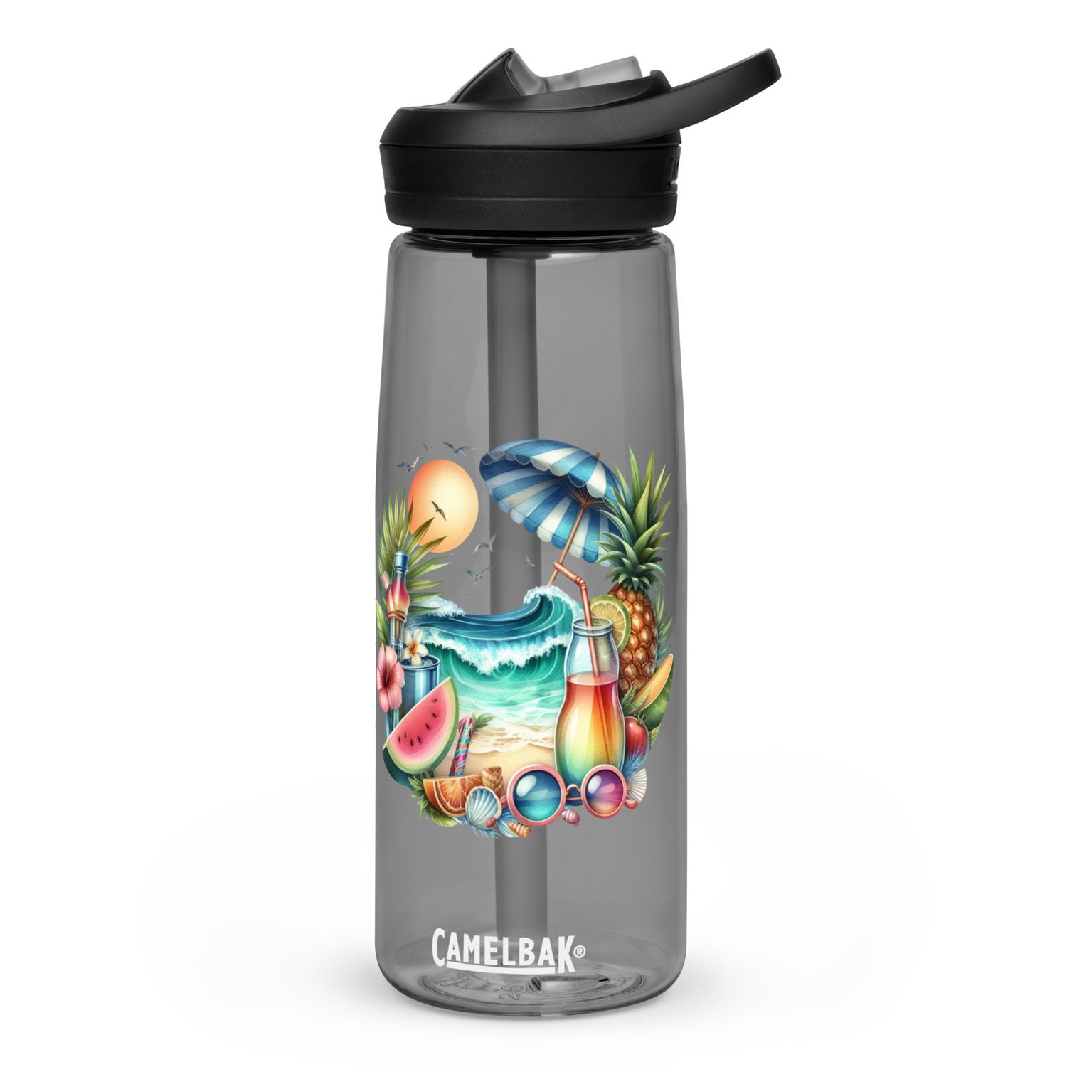 Summer Vacation Vibes (10) Sports Water Bottle