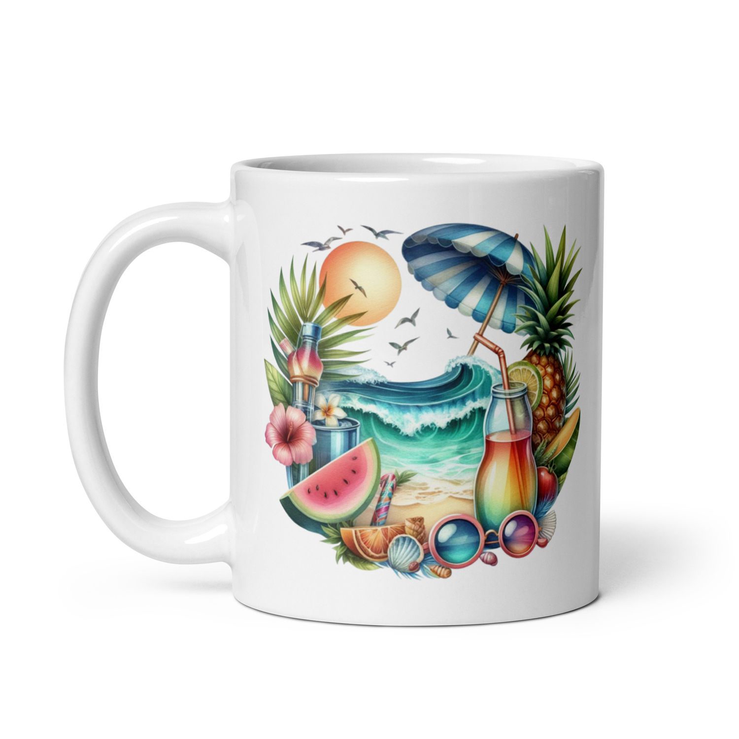 Summer Vacation Vibes (10) White Coffee Mug