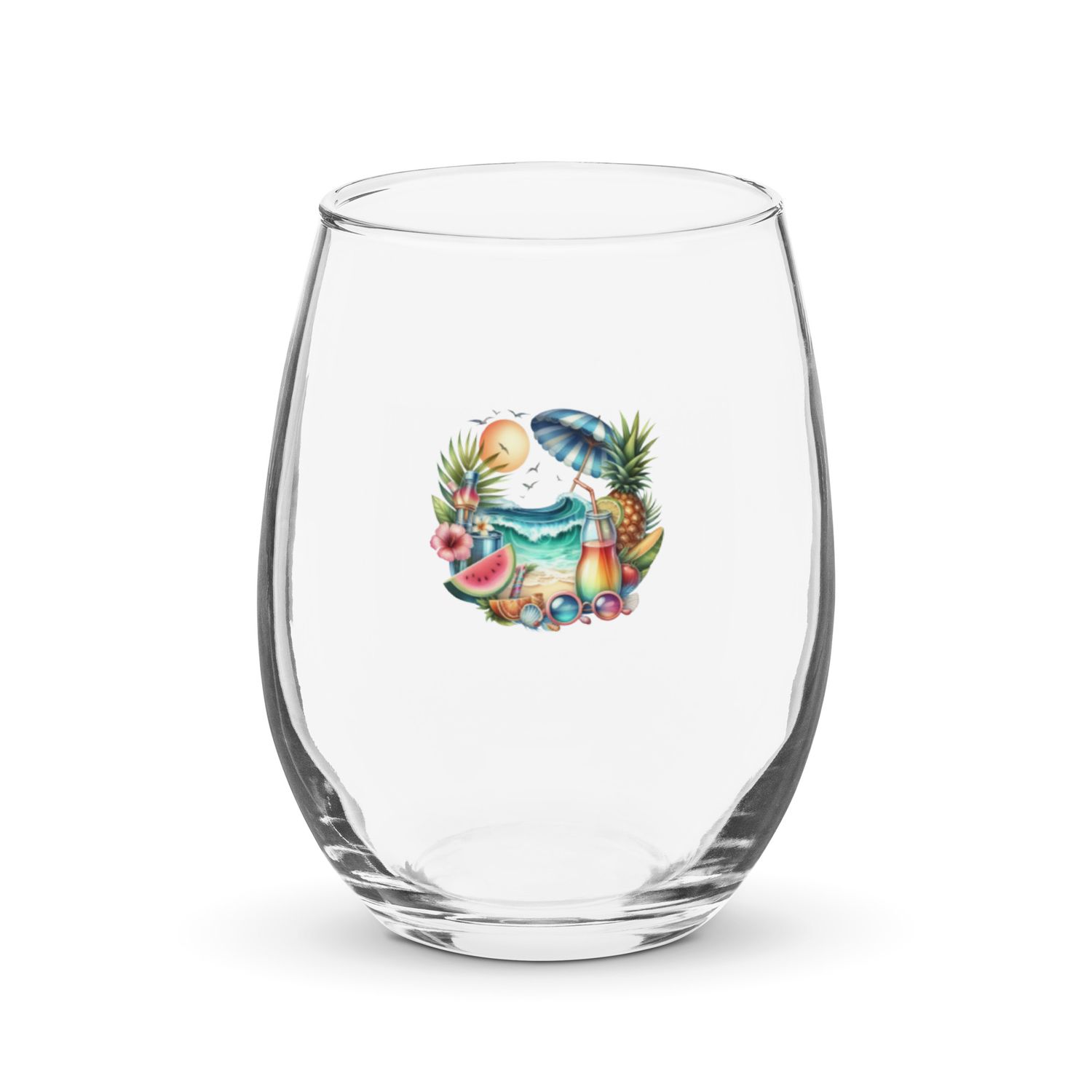 Summer Vacation Vibes (10) Stemless Wine Glass