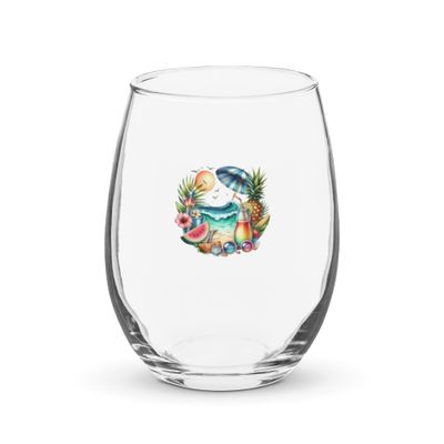Summer Vacation Vibes (10) Stemless Wine Glass